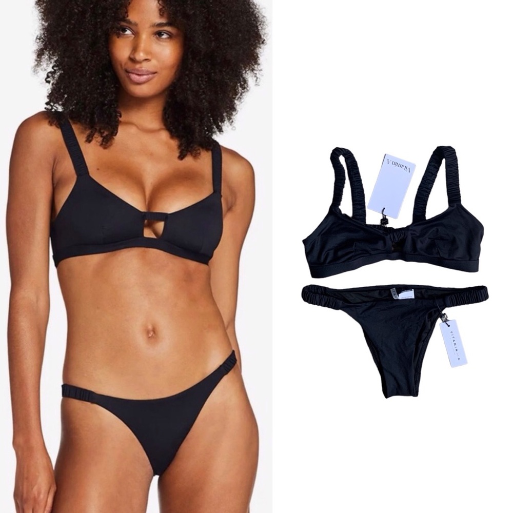 Vitamin A Lennon Bikini Women Color Black Size 6/S